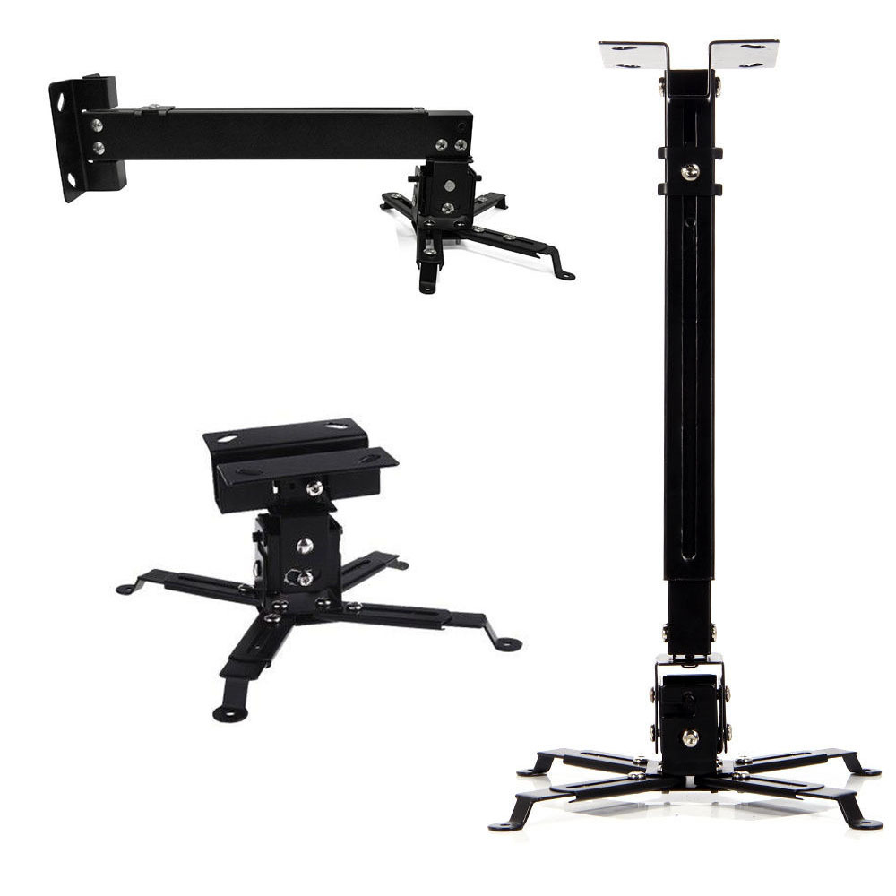 Universal Extendable Tilt DLP LCD Ceiling Projector Mount Bracket 44 lbs - Black