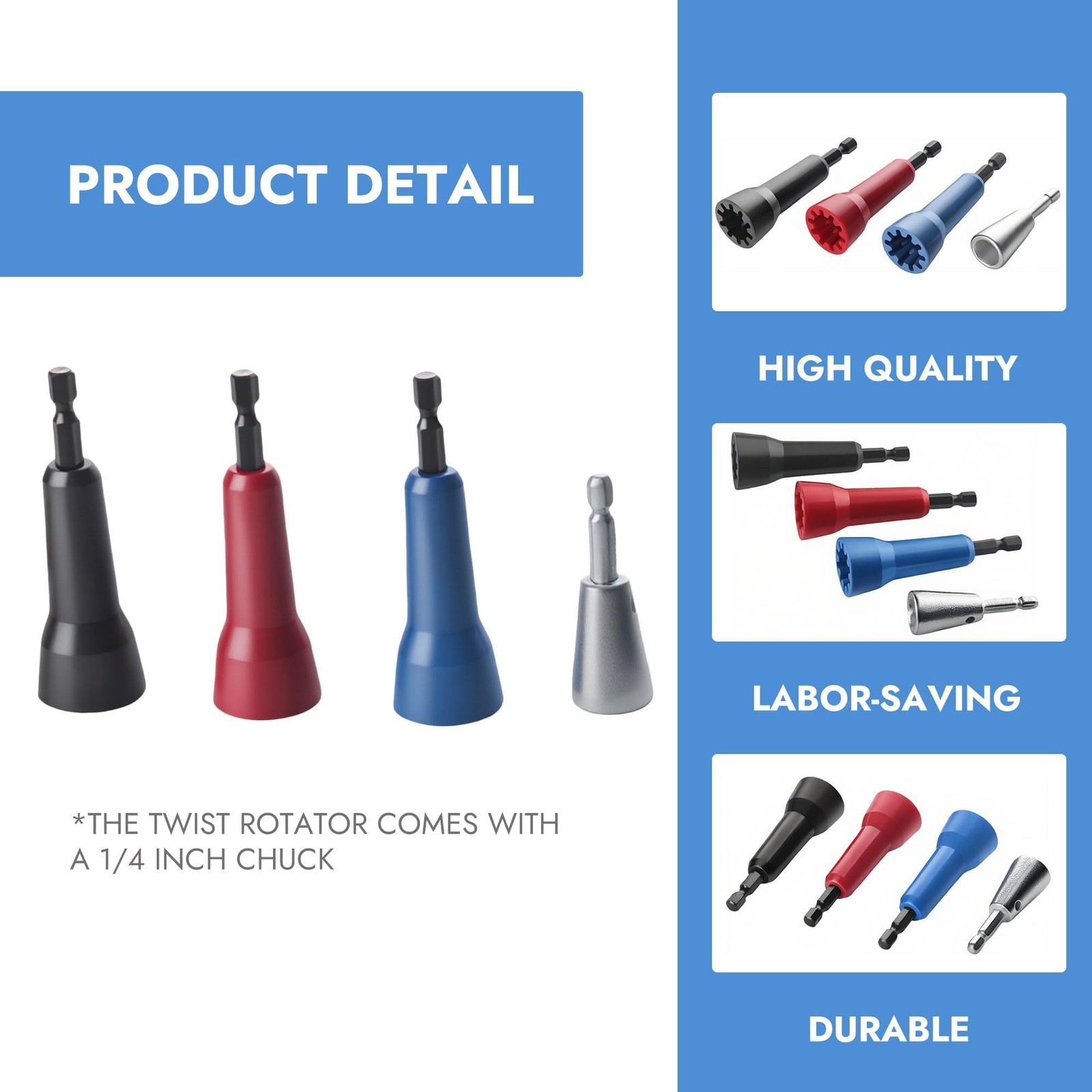 4 Pcs Wire Nut Twister Spin Twist Wire Connector Socket Wire Twister Tool for...