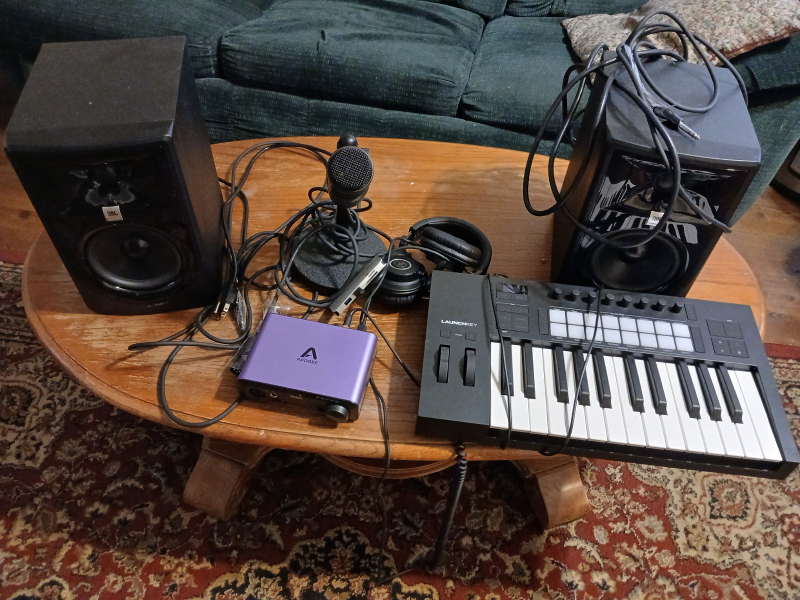 Home Recording Studio Package MIDI controller Studio Monitors Mic and More