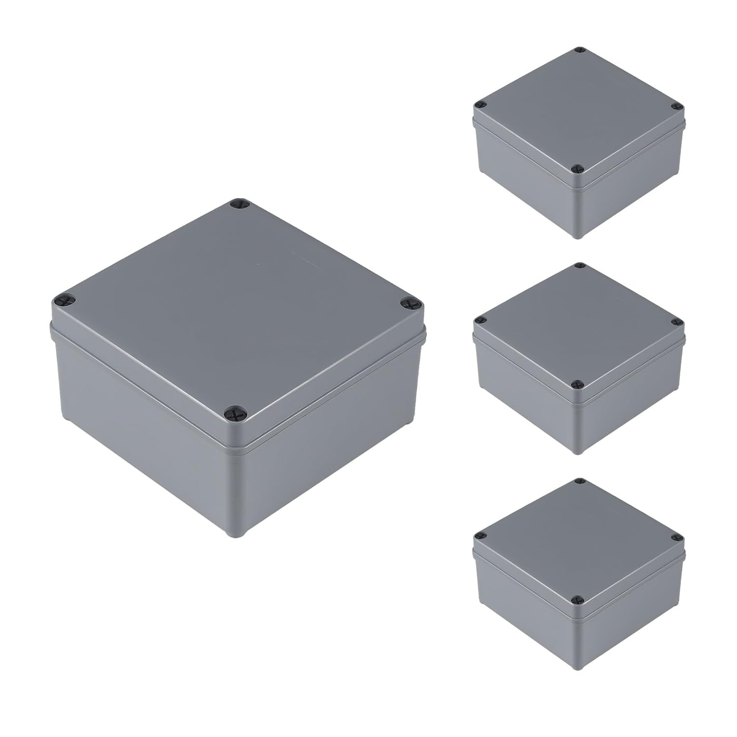 4 Pack Junction Box-6" X 6" X 3" IP65 ABS Plastic Dustproof Waterproof Electrica