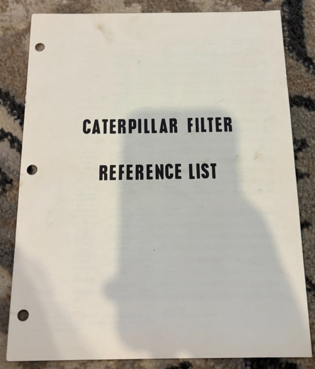Caterpillar CAT Filter Reference List Brochure AMIL25