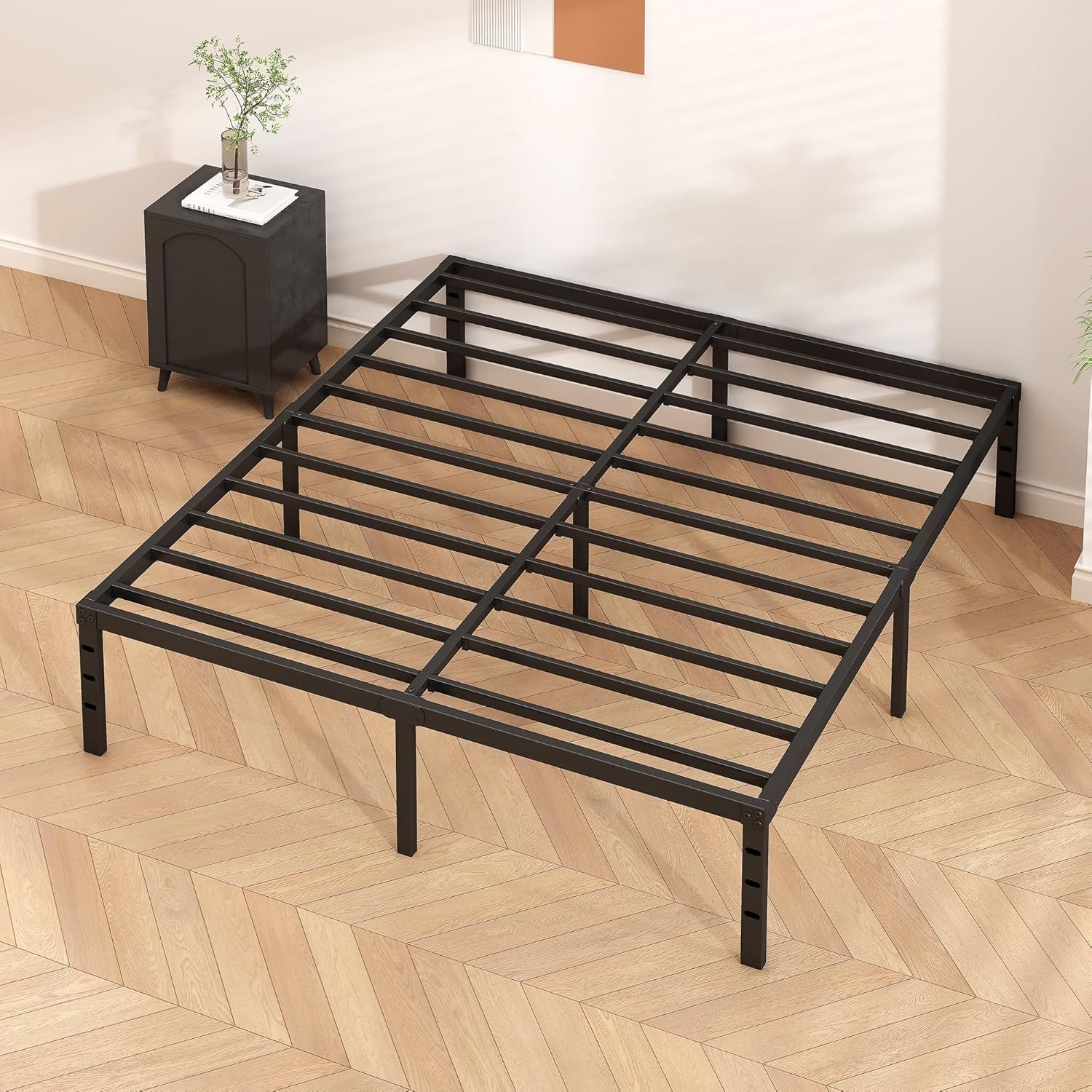 Metal Platform Bed Frame 14 Inch Tall,No Box Spring Needed,Full Size Bed