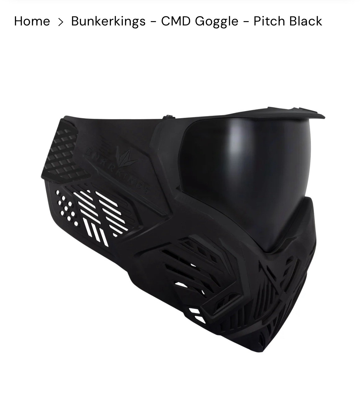 Bunker King Cmd Paintball Mask Black