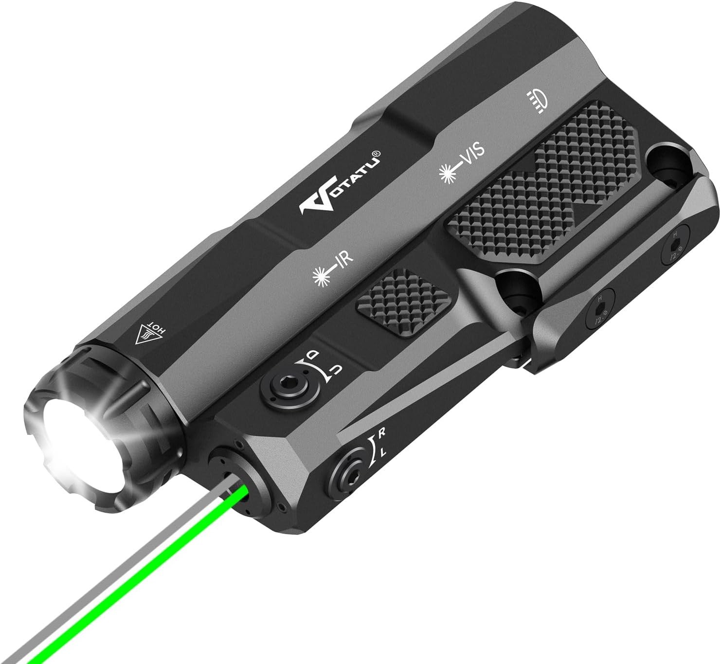 VOTATU MDL-IG 3000 Lumens Tactical Flashlight Laser Combo for Rifle Green Laser