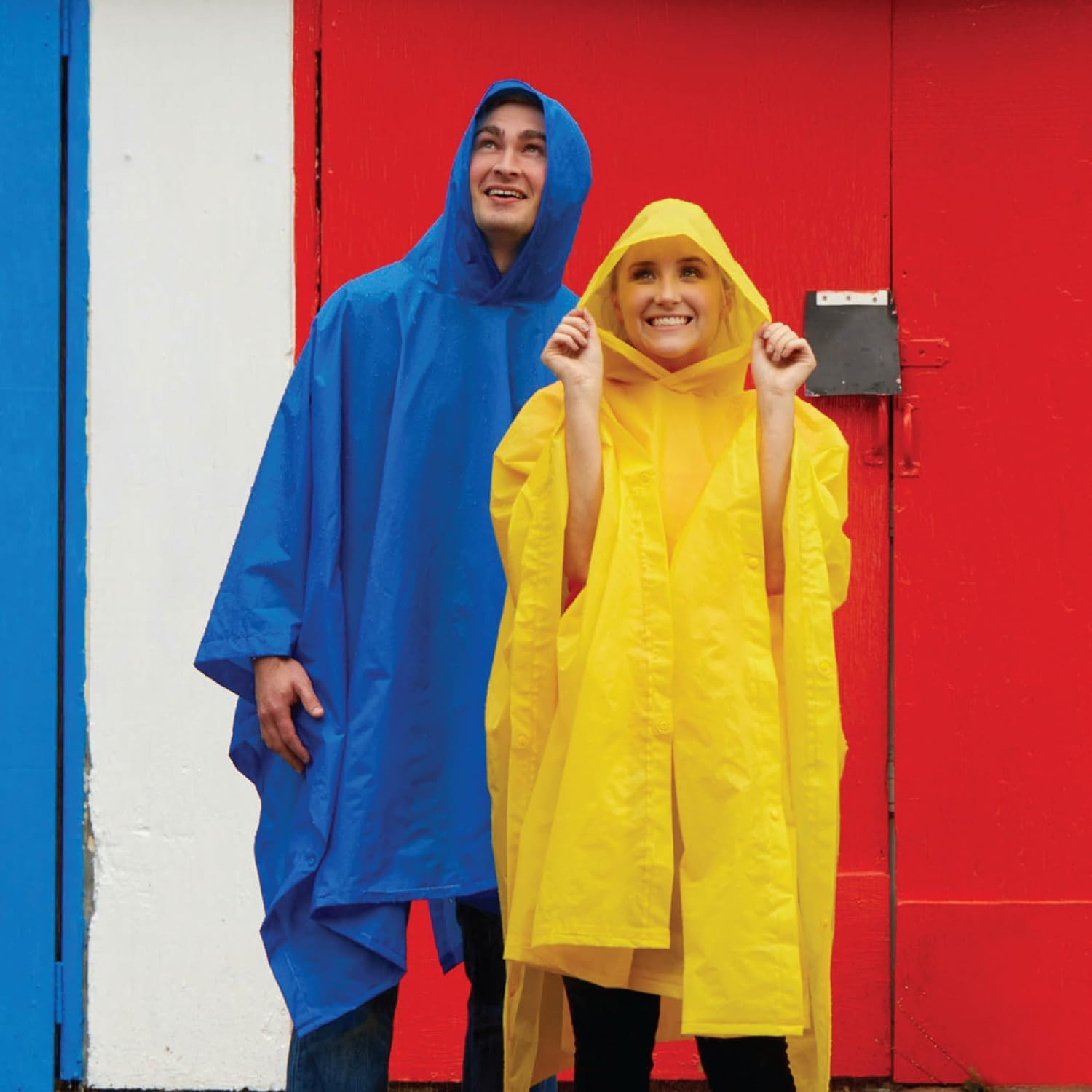 Adult Packable Lightweight Adjustable Rain Poncho