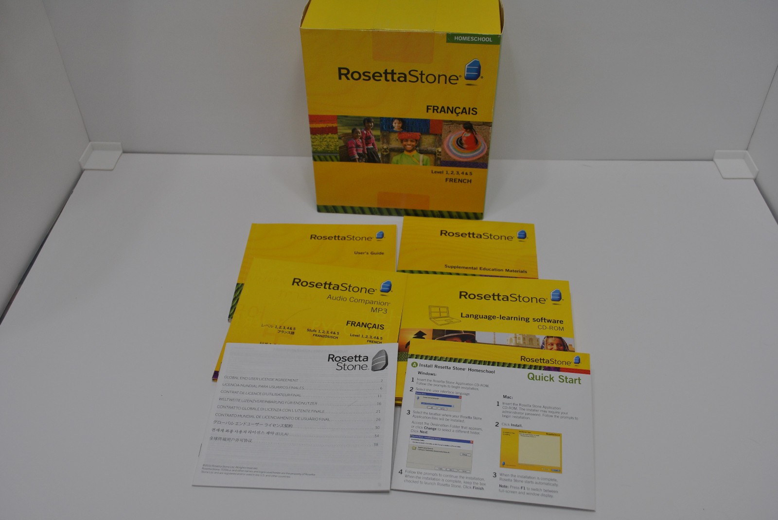 Rosetta Stone French Francais Levels 1-5 CD Rom And Audio Companion