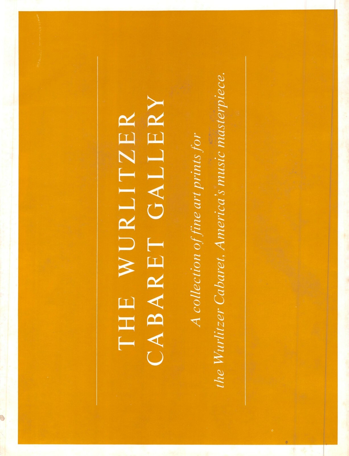 The Wurlitzer Cabaret Gallery Vintage Advertising Brochure 1970s 021219AME