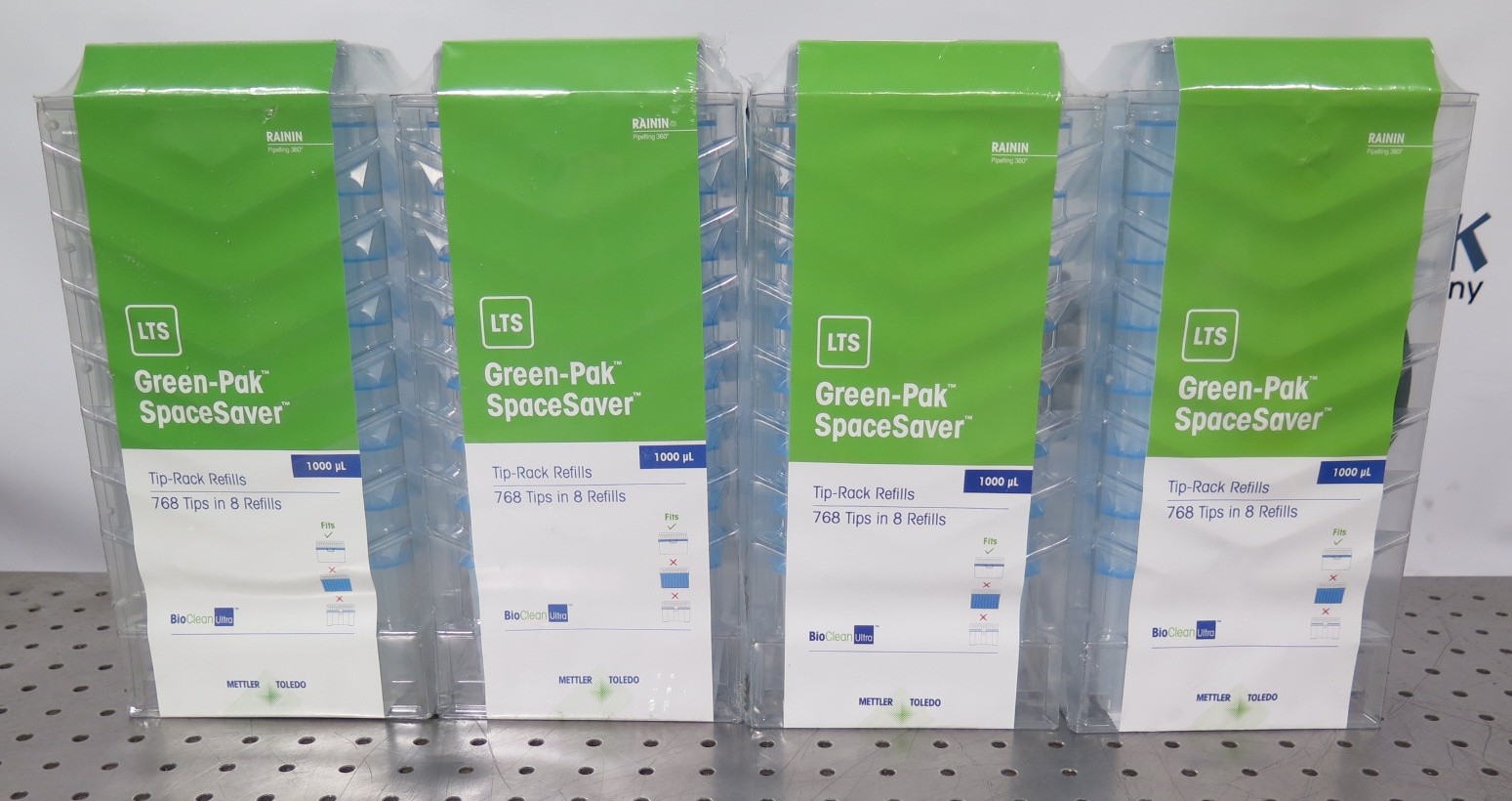 R202583 (4) Rainin Mettler Toledo 1000µL Tip-Rack Refills BioClean Ultra GPS LTS