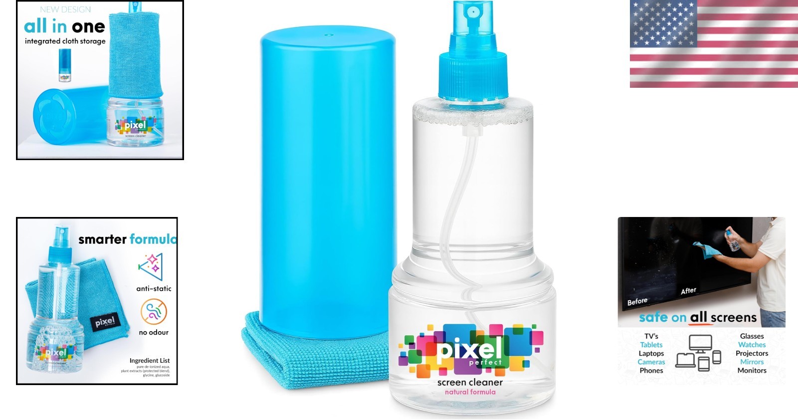 Effortless Screen Cleaning Solution - 10oz Kit for TVs, Phones & Tablets