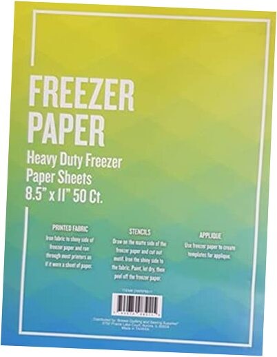 Freezer Paper Sheets, 8.5 x 11 inches, 50ct, White, Rectangular, Uncoated