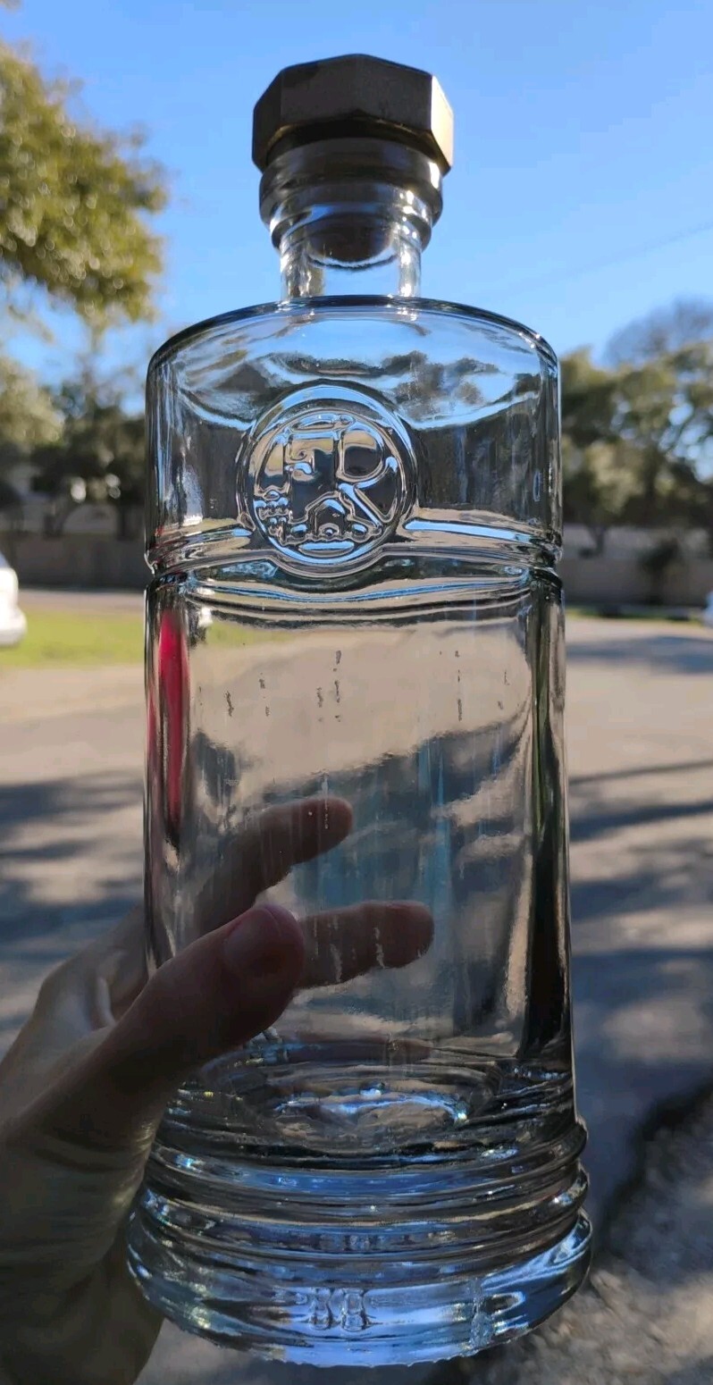 Empty Frey Ranch Estate Distillers Straight Bourbon Whiskey Bottle, Glass Heavy!
