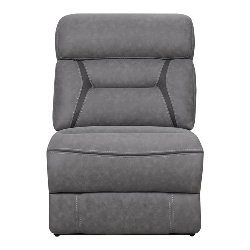 Coaster Higgins Upholstered Armless Chair in Grey