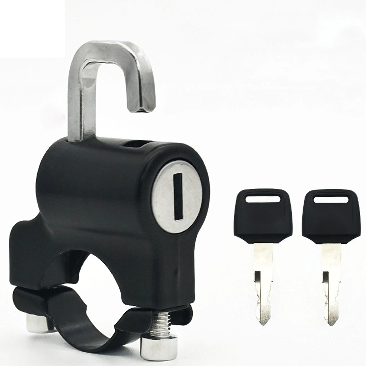 Universal Motorcycle Helmet Lock Handlebar Lock Bike Scooter Alloy with 2 Keys