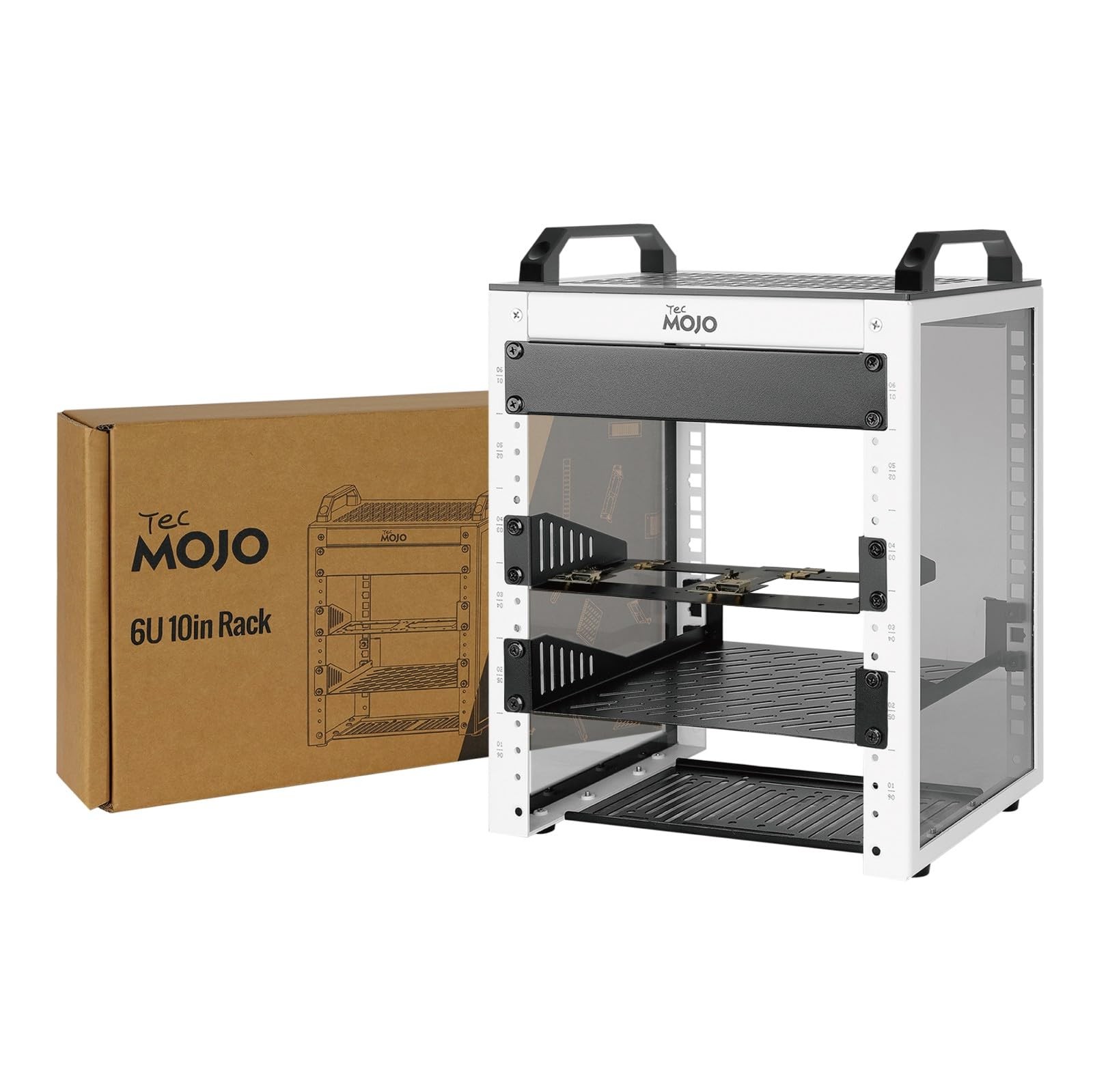 6U 10" Mini Network Rack 7.87" Deep Steel Server Rack With Panels Handles