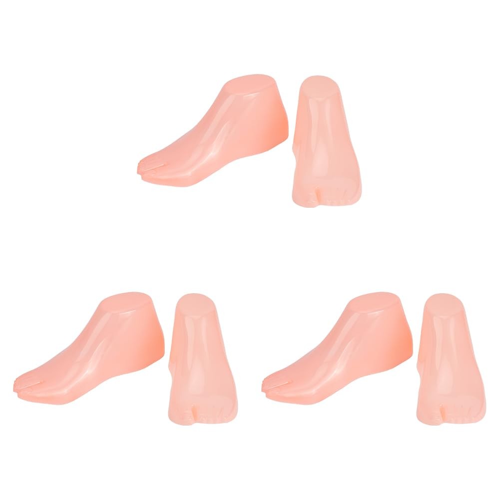3 Pairs Plastic Foot Model Tools Stretcher Sandal Support Shaper Light Salmon...