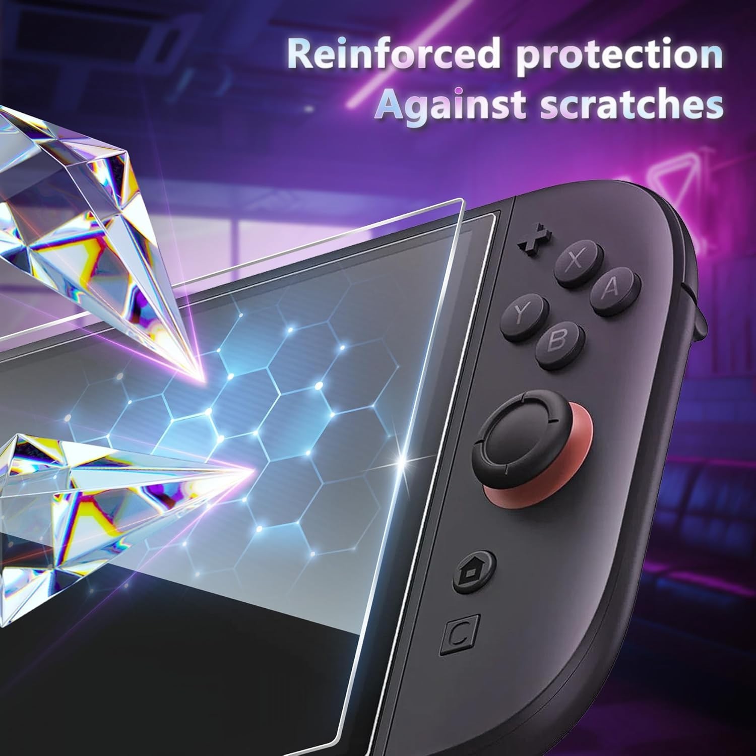 Nintendo Switch 2 Tempered Glass Screen Protector 2 Pack HD Anti Scratch Guard