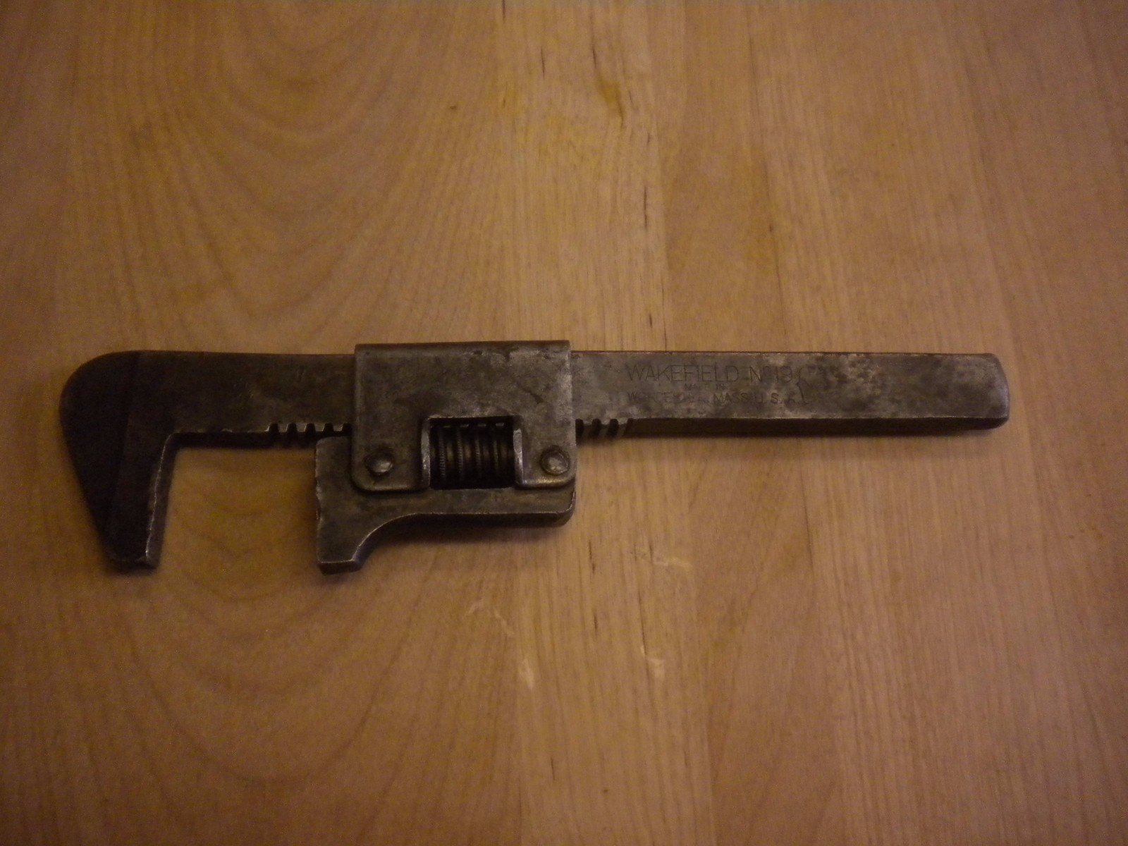 Vintage Wakefield No.19 Adjustable Wrench Worcester, Mass USA Pat'd Nov. 14 1922