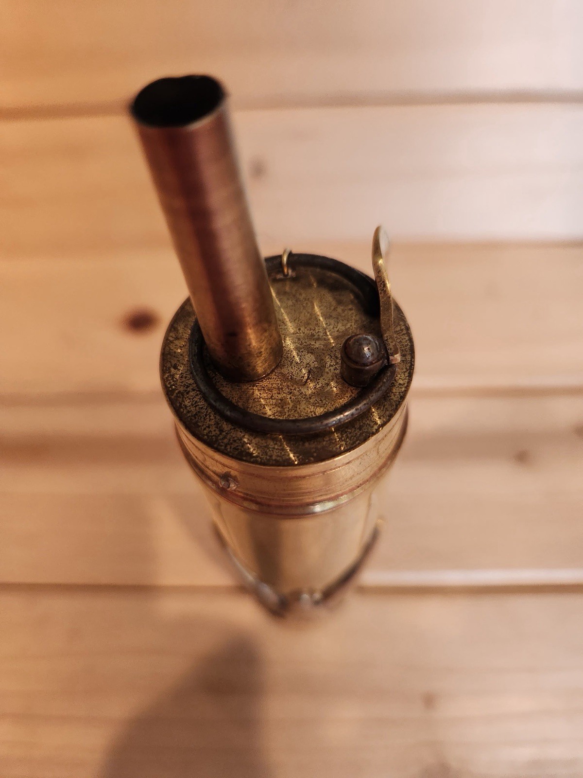 Brass Black Powder Flask with Eagle Emblem