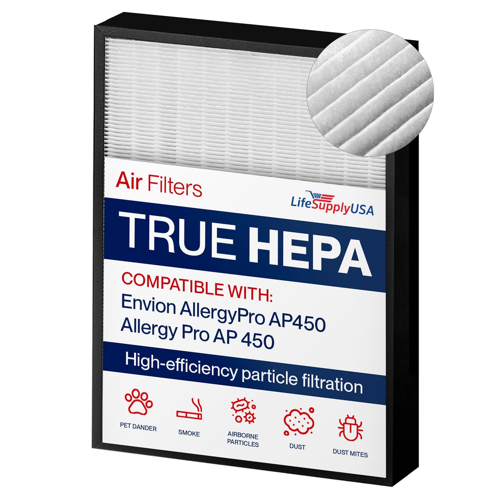 AP450 True HEPA Filter Replacement for Envion AllergyPro AP450 Air Purifiers