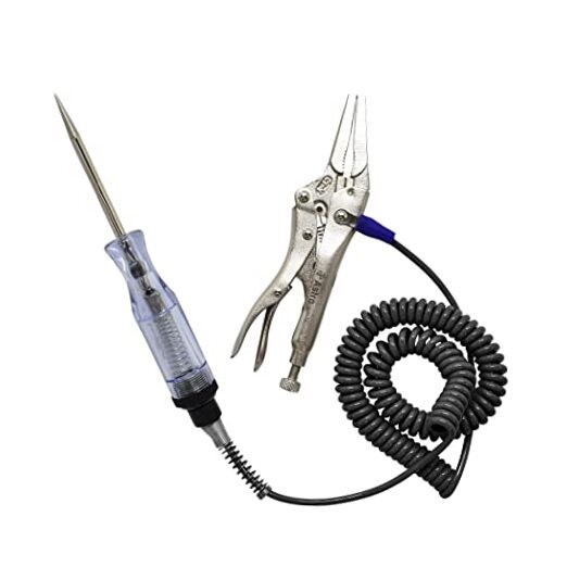 Astro Tools 7762 Circuit Tester Light w/Locking Pliers Ground - Won't Rip