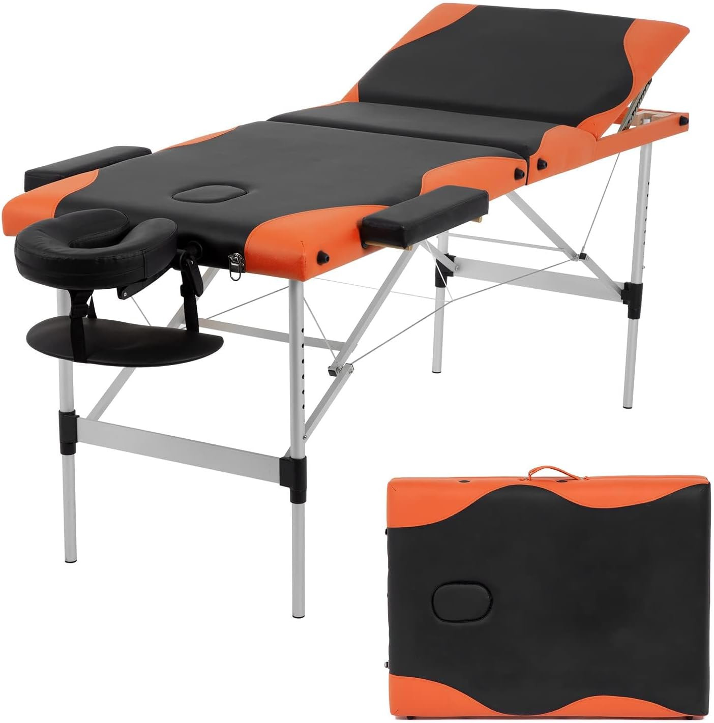 Aluminium Frame Lash Bed 28In Wide Height Adjustable Table with Non-Woven Bag fo