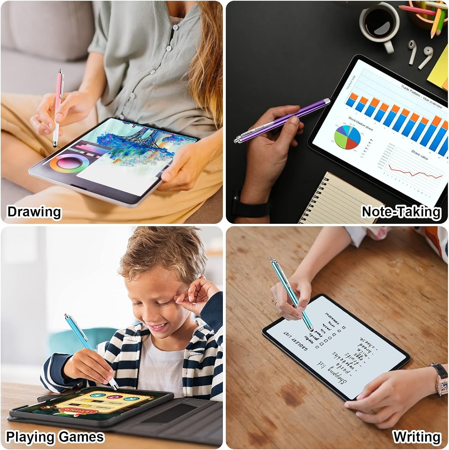 Precision 3-Piece Touchscreen Stylus Set with Replaceable Tips