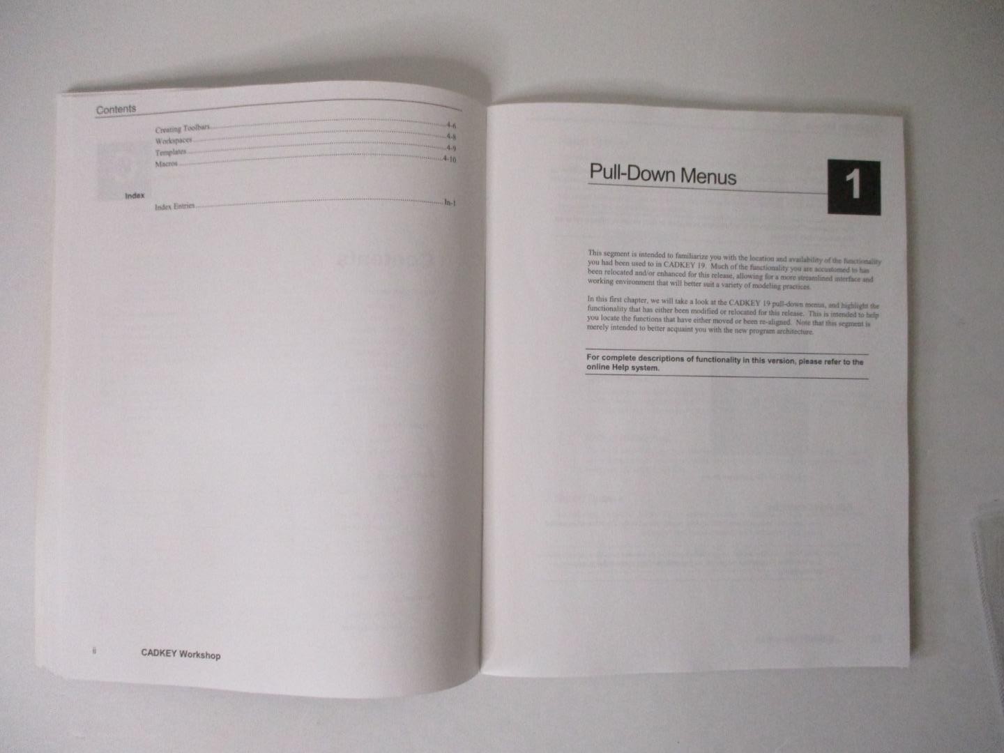 CADKEY Workshop Version 20 Software & Update Guide - Manufacturing Design (2002)
