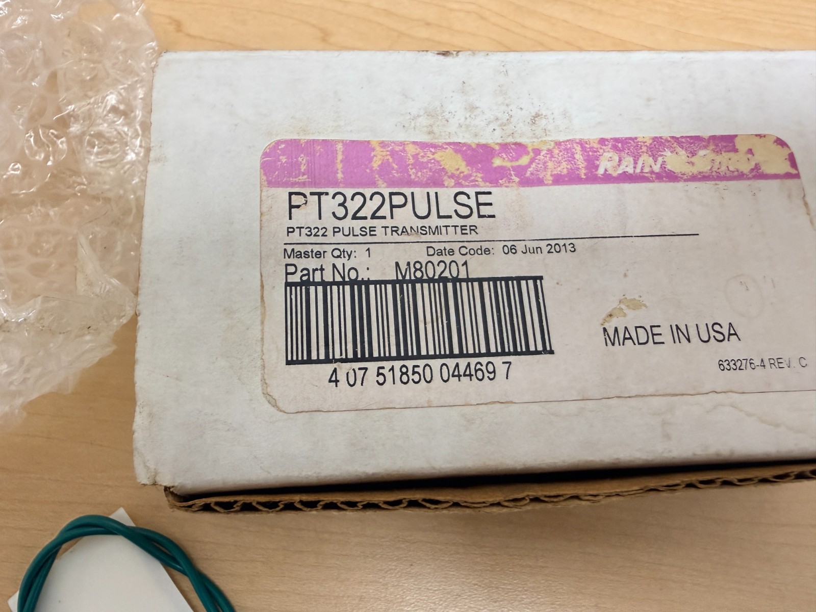 Rain Bird PT322 Series 320 Badger Meter Pulse Transmitter Impeller / Flow Sensor