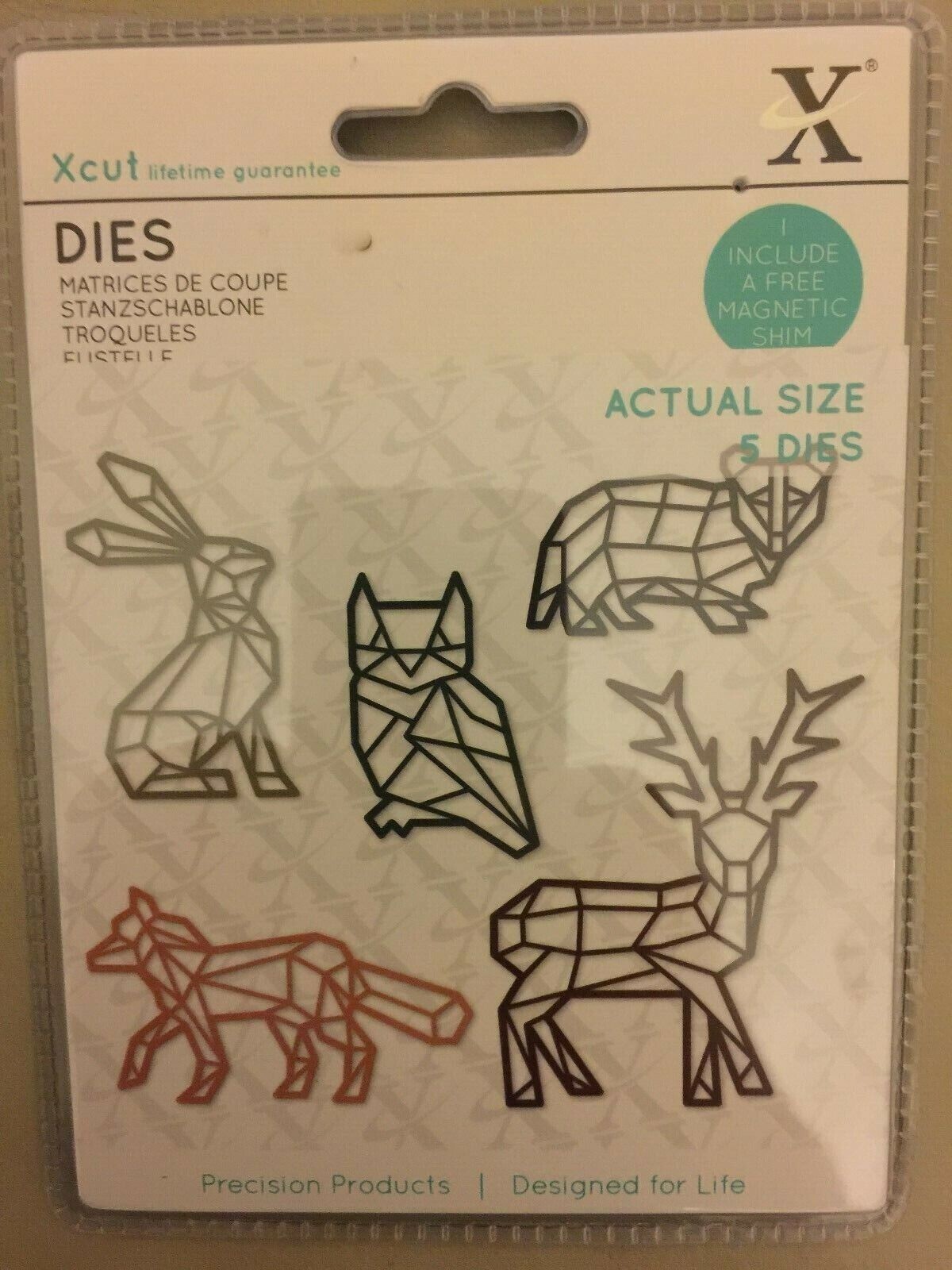 Xcut Docrafts Geometric Metal Die Set Woodland Animals new