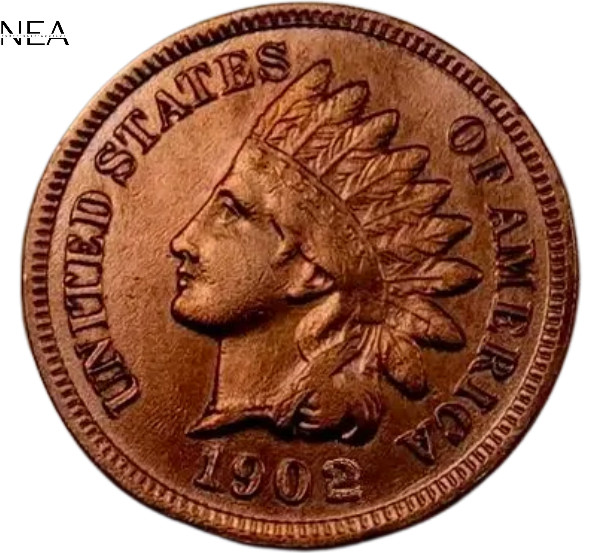 1902 Indian Head Penny Cent ~ Borderline Uncirculated (AU++) Red