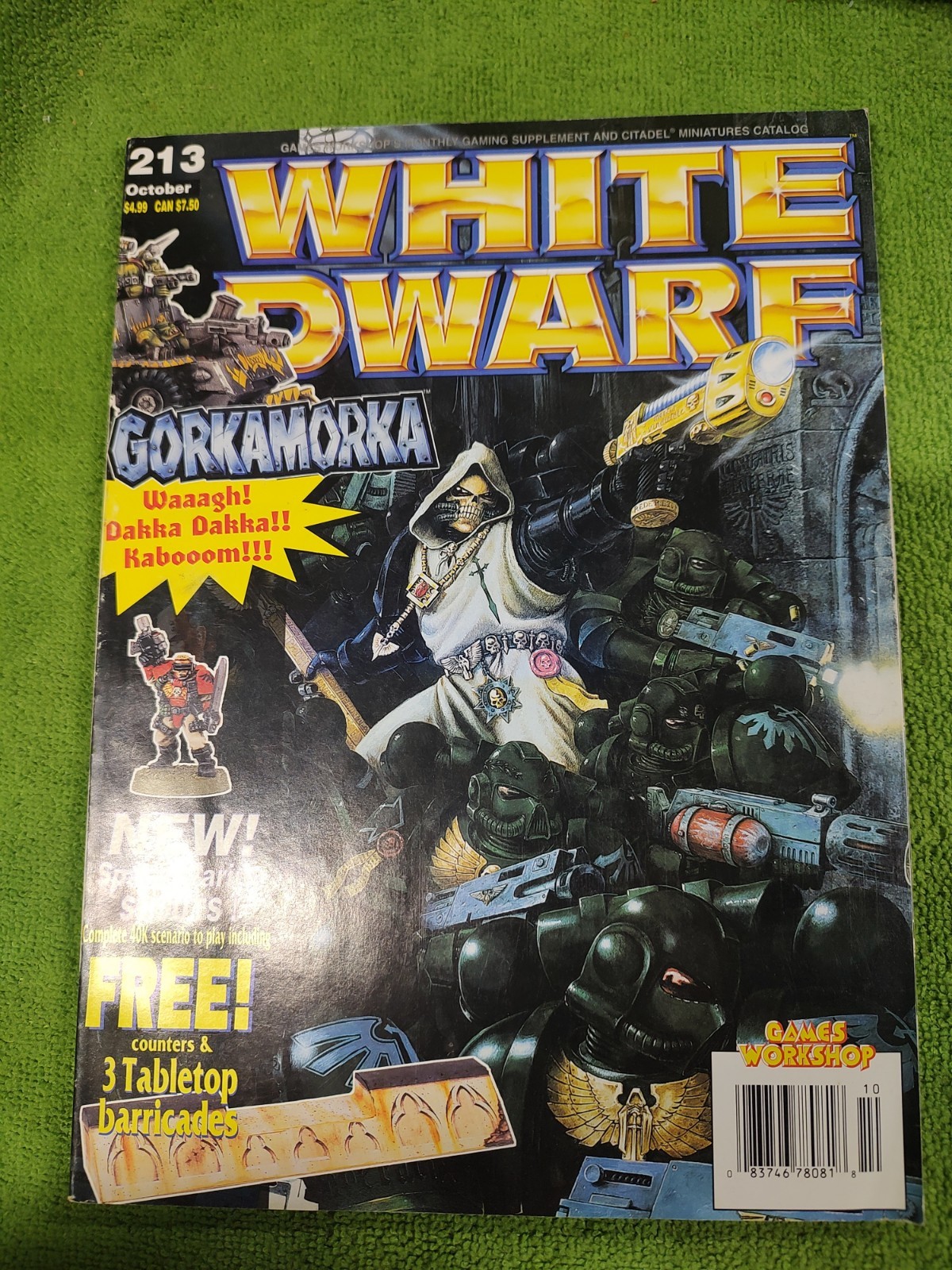 white dwarf magazine 213 october 1997 complete punch outs Warhammer 40k Vgc