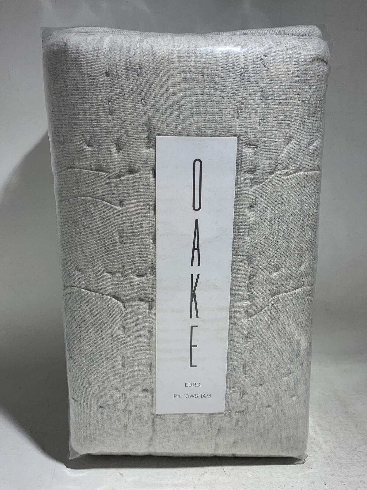 OAKE Jersey Quilted 100% Cotton Euro Pillow Sham COLOR FOG GRAY NEW