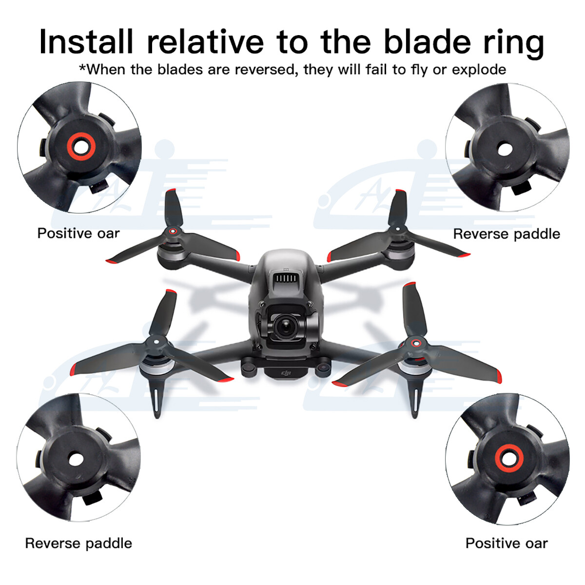 8PCS Low-Noise Propellers For DJI FPV Drone Combo Accessories Quick Release Prop