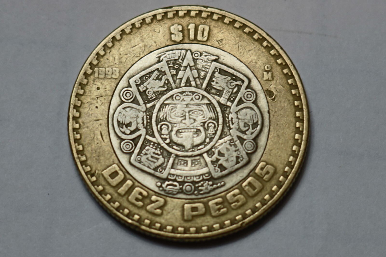 Mexico 1998  10 (Diez) Ten Peso Coin