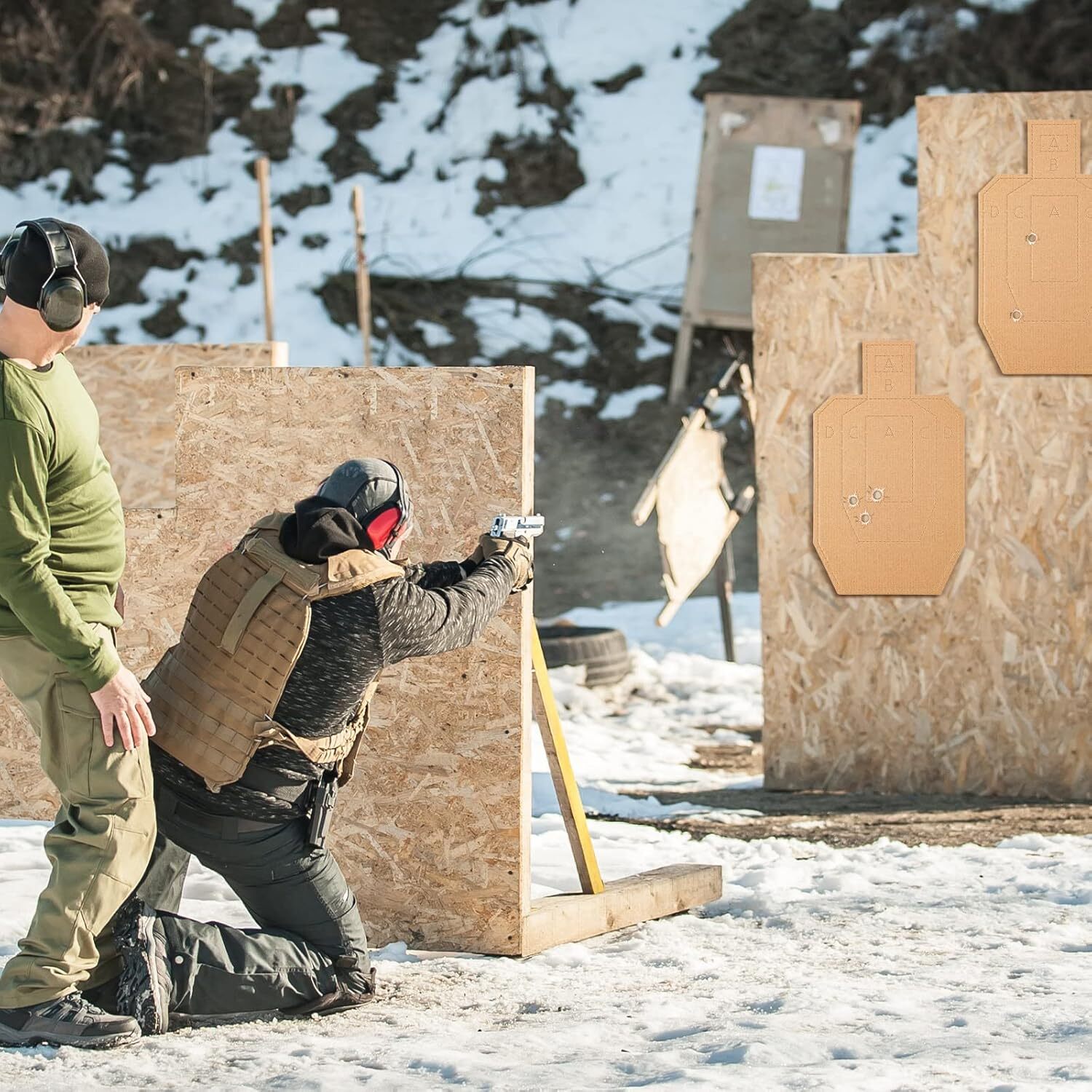 100 Pcs USPSA/IPSC/IDPA Shooting Cardboard Targets for Shooting Competition