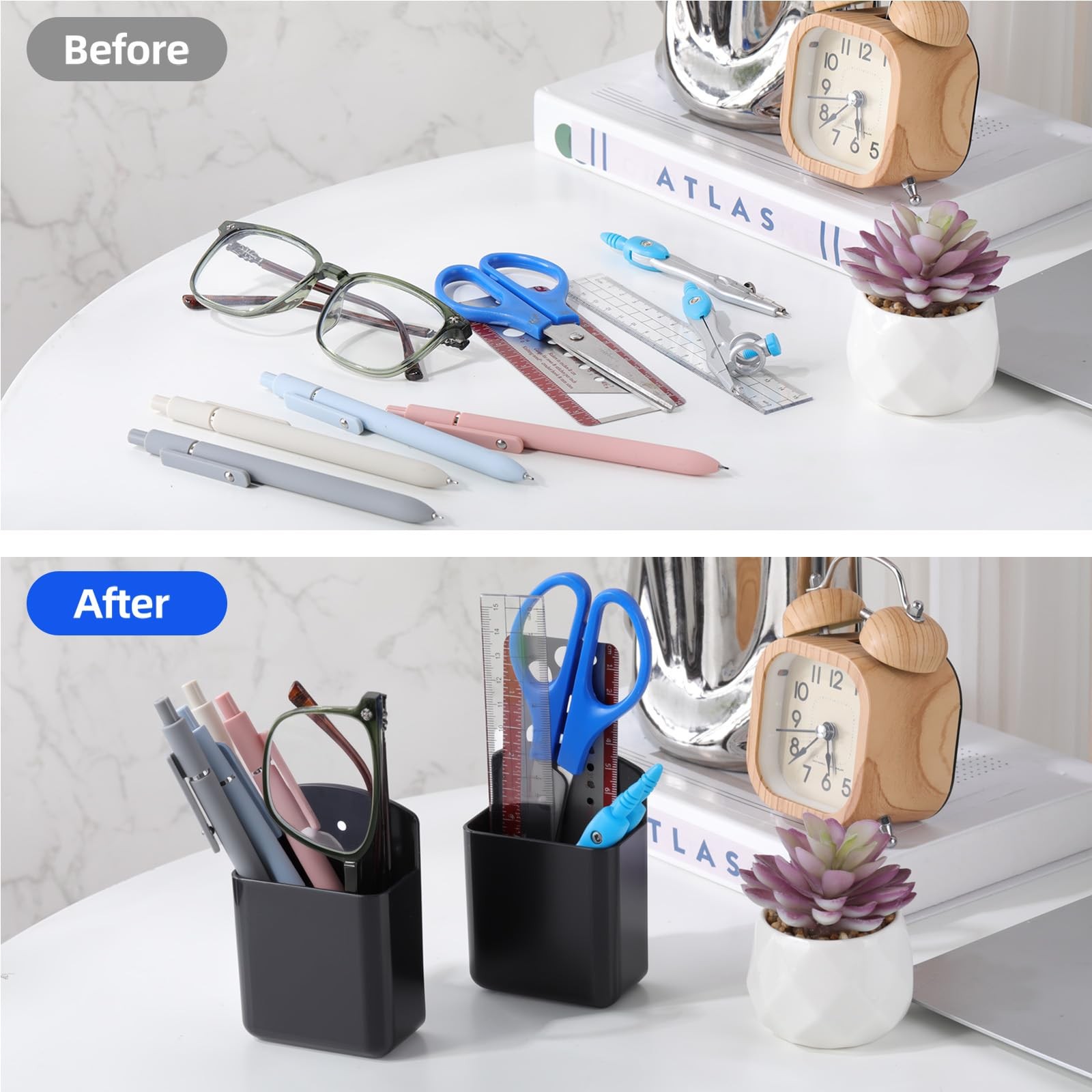 12 Pcs Remote Control Holder Wall Mount Adhesive TV Controller Holder Black T...