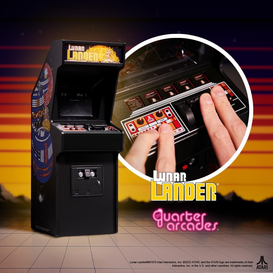 Lunar Lander Mini 1/4 Scale Atari Replica Cabinet with ROM – Retro Arcade Ma...