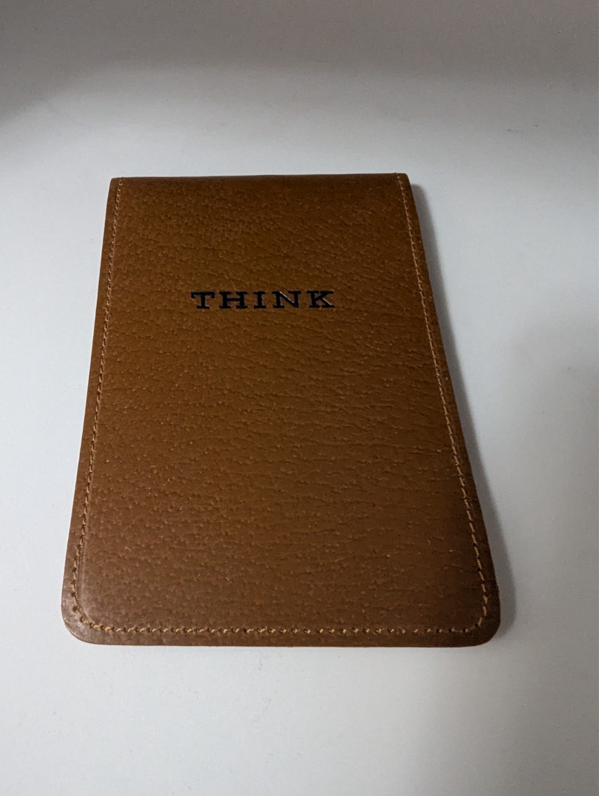 Vintage IBM THINK Leather Pocket Notepad 1950s New in Orignal Bag Unused