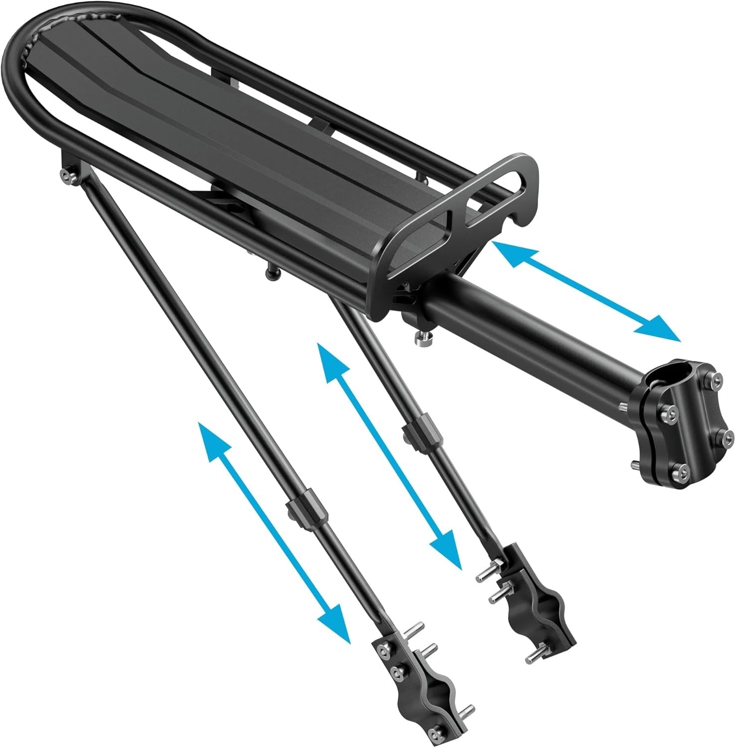 Weather-Resistant Aluminum Cargo Rack for Bikes - Quick Install & 55 lb Load
