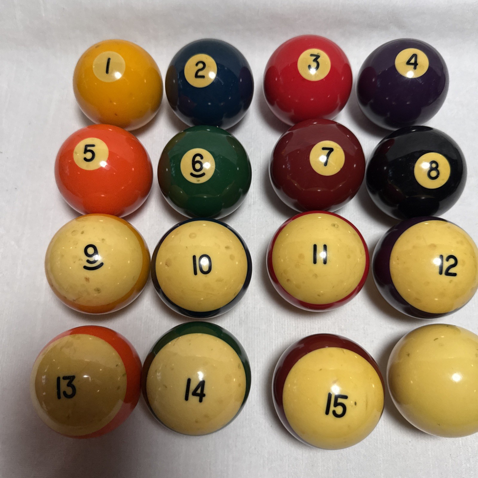 vintage 1970's Billiards Pool ball complete set 16 balls Aramith Belguim