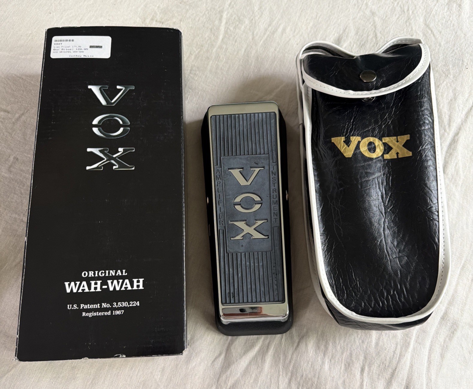 Vox V847-A Wah Analog Effects Pedal for Electric Guitar with Case