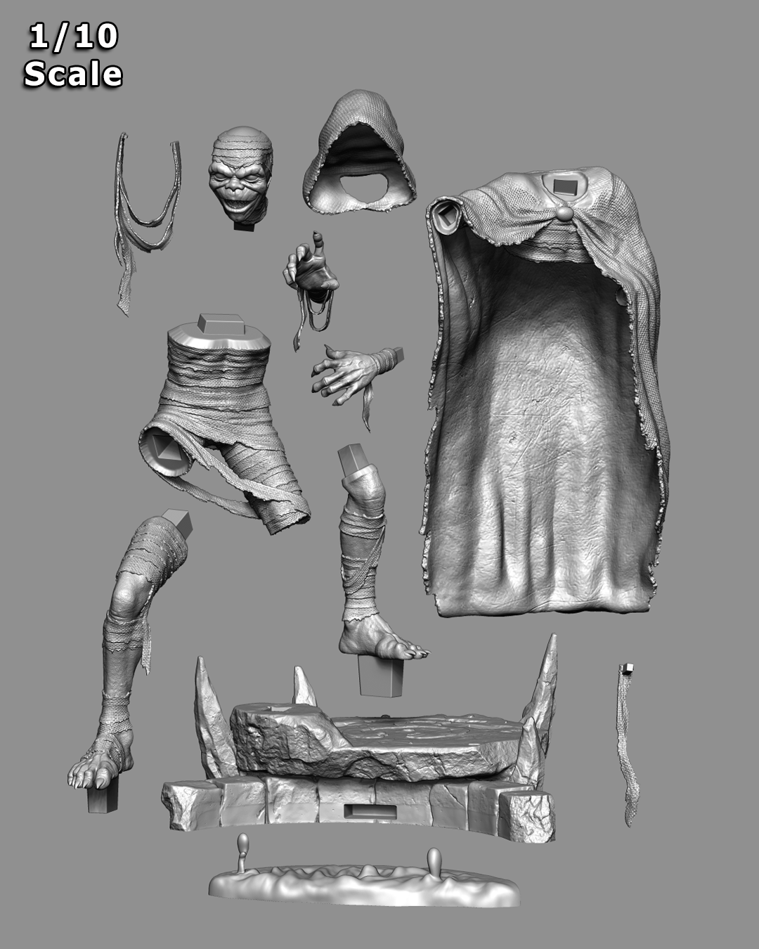 UNPAINTED Thundercats Mumm-Ra Mummy Old 3d Printed Model Kit