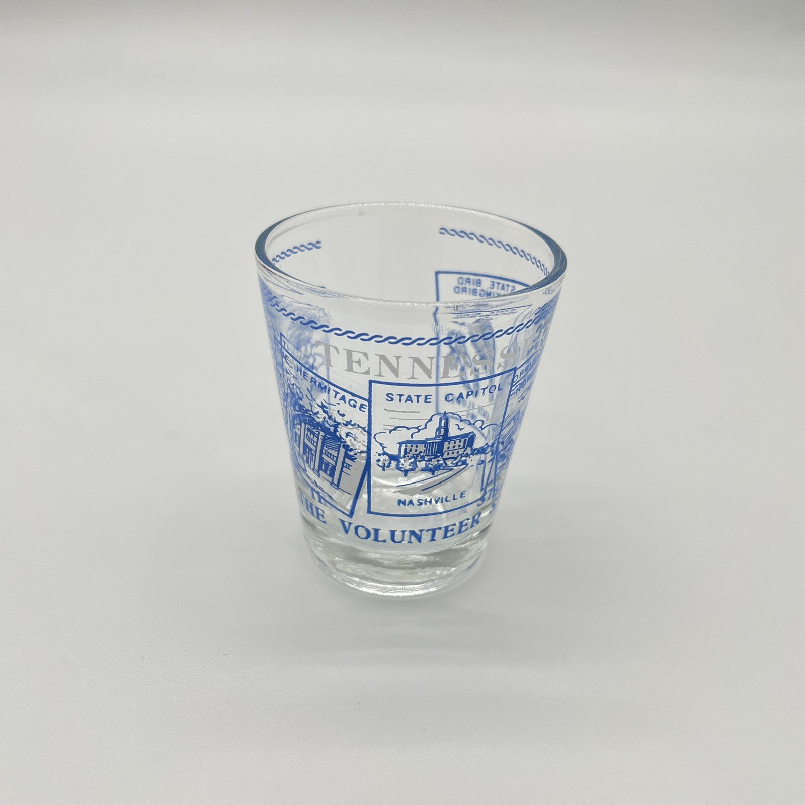 Tennessee The Volunteer State Blue Shot Glass, Combined Ship $1 Per Multiple