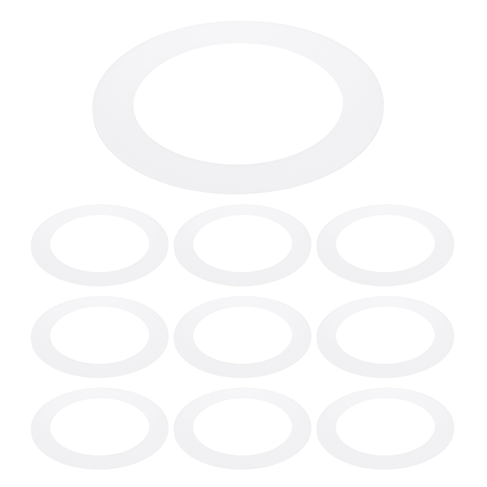4" ID 5.5" OD Plastic Trim Ring 10 Pcs Translucent Matte White Goof Rings