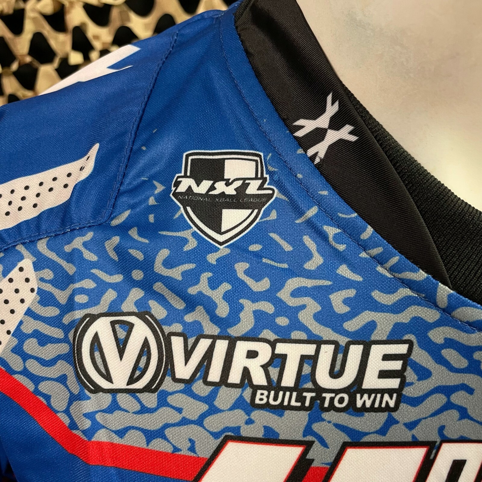 NEW HK Army Freeline Paintball Jersey - Houston Heat Away - Blue/Red - 2XL