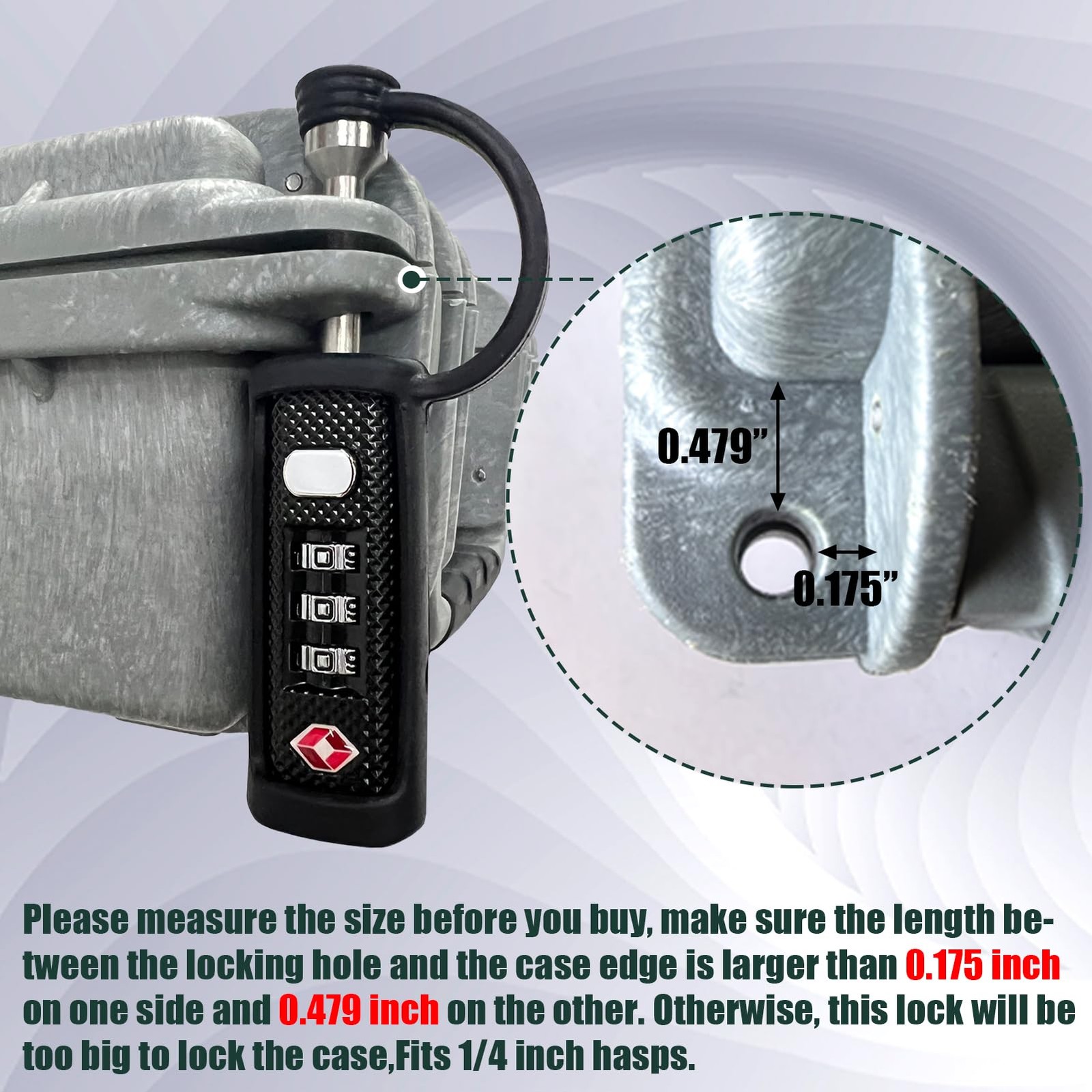 Lafenlin 4-Pack Tsa-Approved Gun Case Locks For Secure Firearm Transport