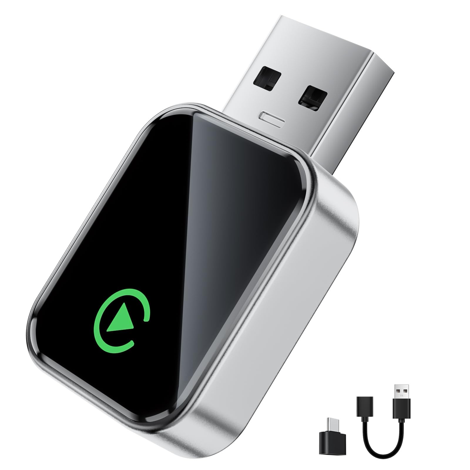 SWITCHFLUX Wireless CarPlay Adapter for iPhone(2025 Upgraded),Mini Size Black