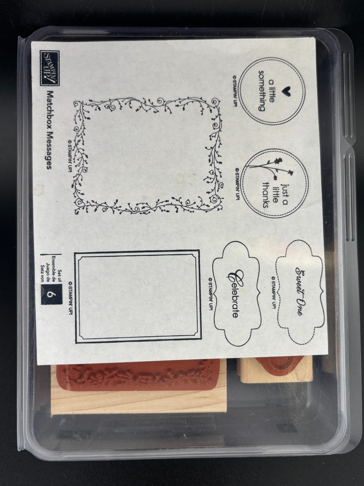 Stampin’ Up! Matchbox Messages 113800 Rubber Cling Stamp Shelli's Signature