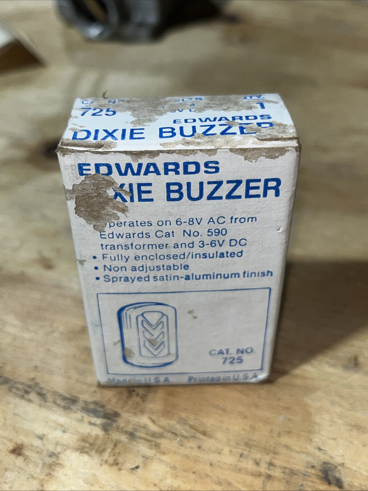 NEW Edwards 725 Dixie Buzzer Enclosed 3-6 VDC 6-8 VAC Door