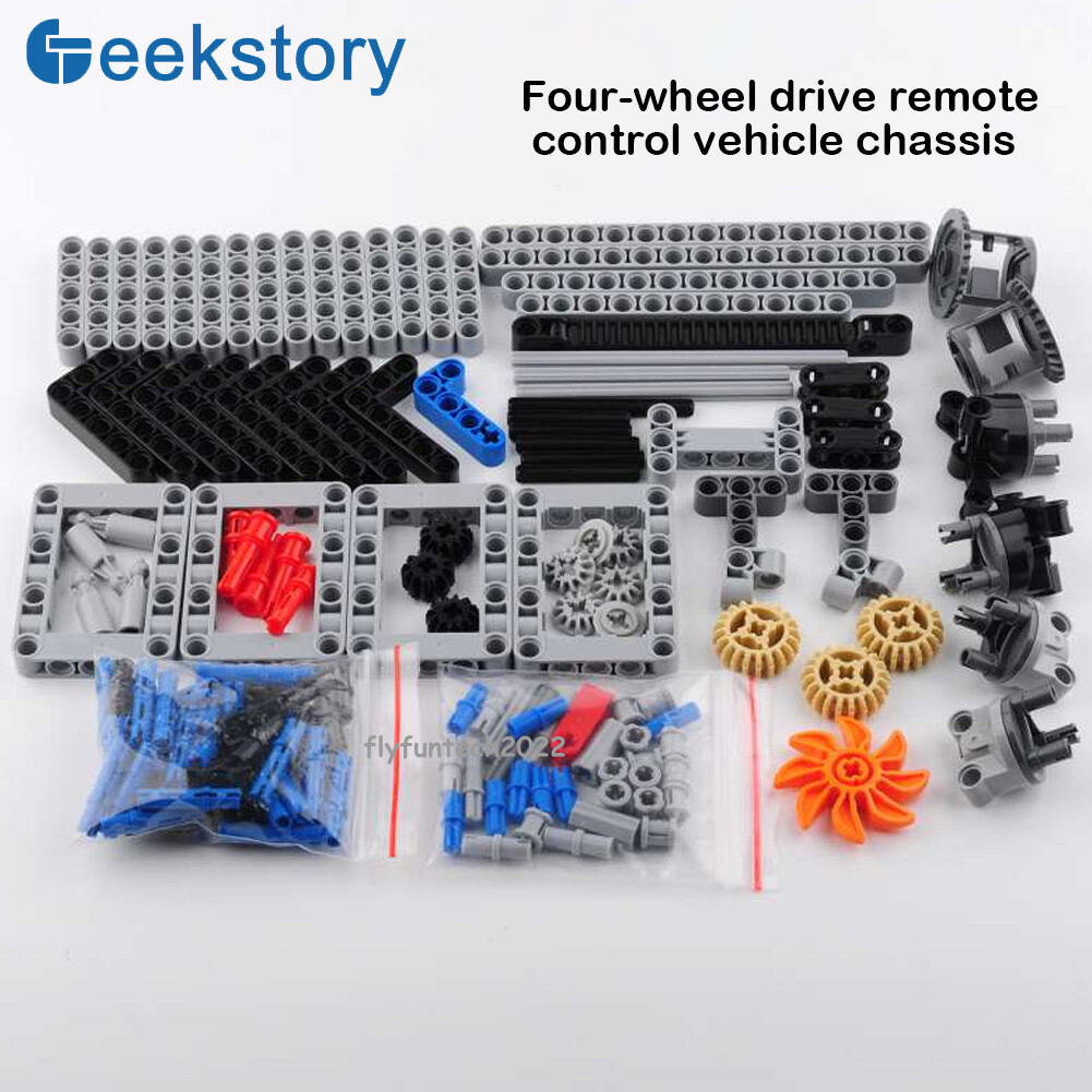MOC Technic Building Blocks Wheel Rear-drive Differential Front Wheel Steering